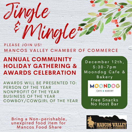 Jingle Mingle December 12 Annual Community Holiday Gathering and Awards Celebration