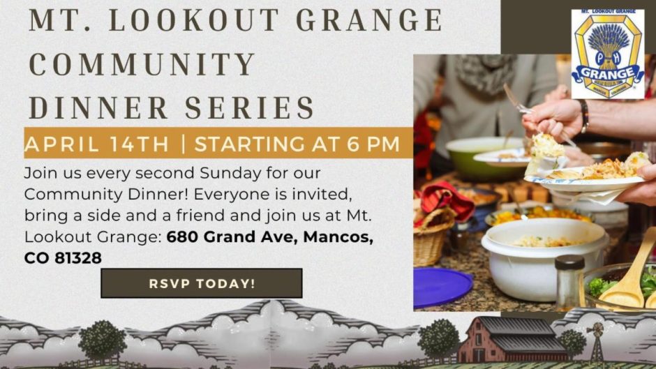 Mt. Lookout Grange Community Dinner series